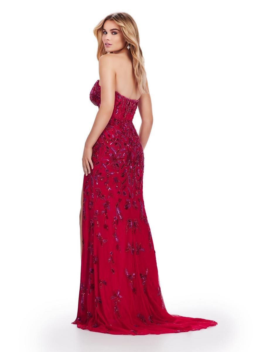 Ashley Lauren 11614 Silver Prom Dress