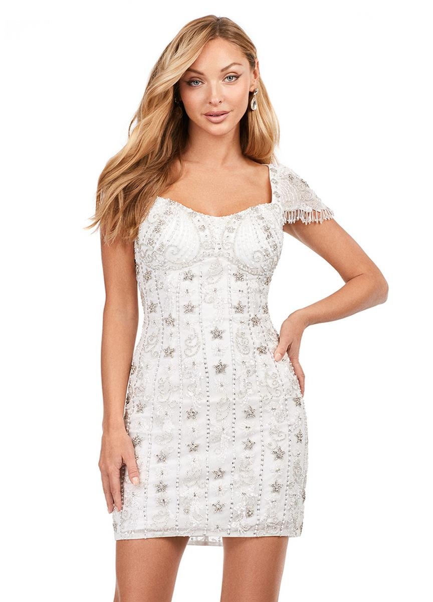 Ashley Lauren 4617 — Silver/Ivory