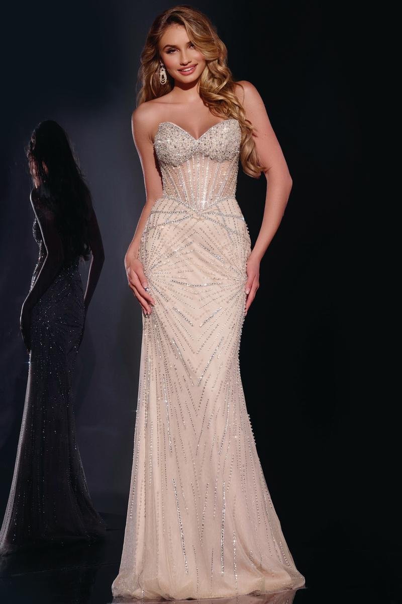 Jovani 42206 — Silver/Nude