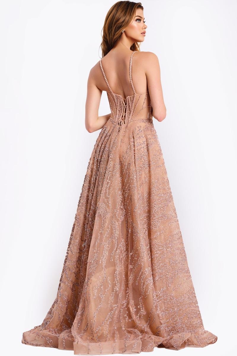 Jovani 48365 — Silver/Nude