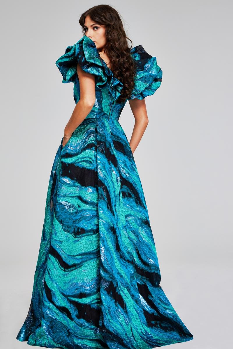 Jovani 40696 — Teal/Multi