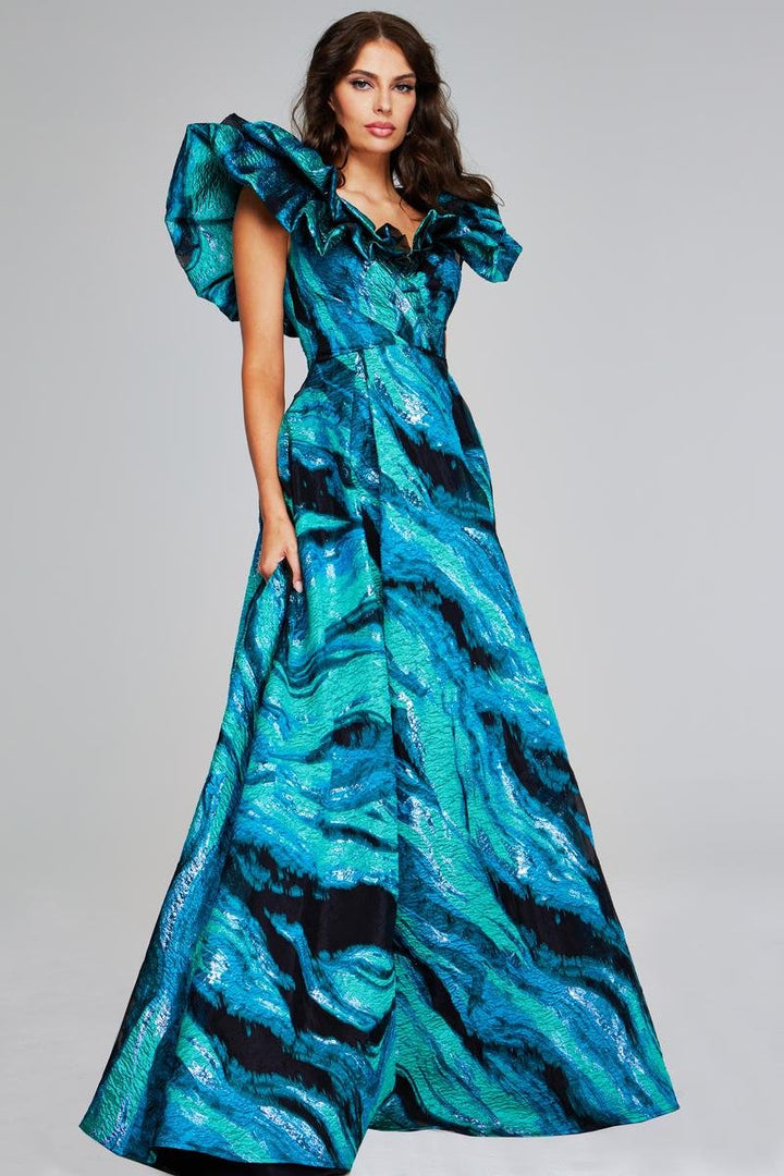 Jovani 40696 — Teal/Multi