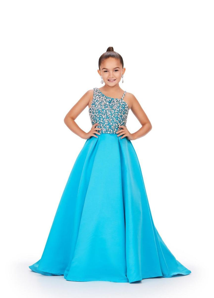 Ashley Lauren 8153 Turquoise Prom Dress