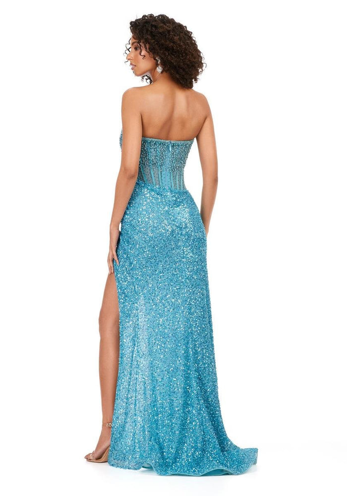 Ashley Lauren 11238 Turquoise Prom Dress