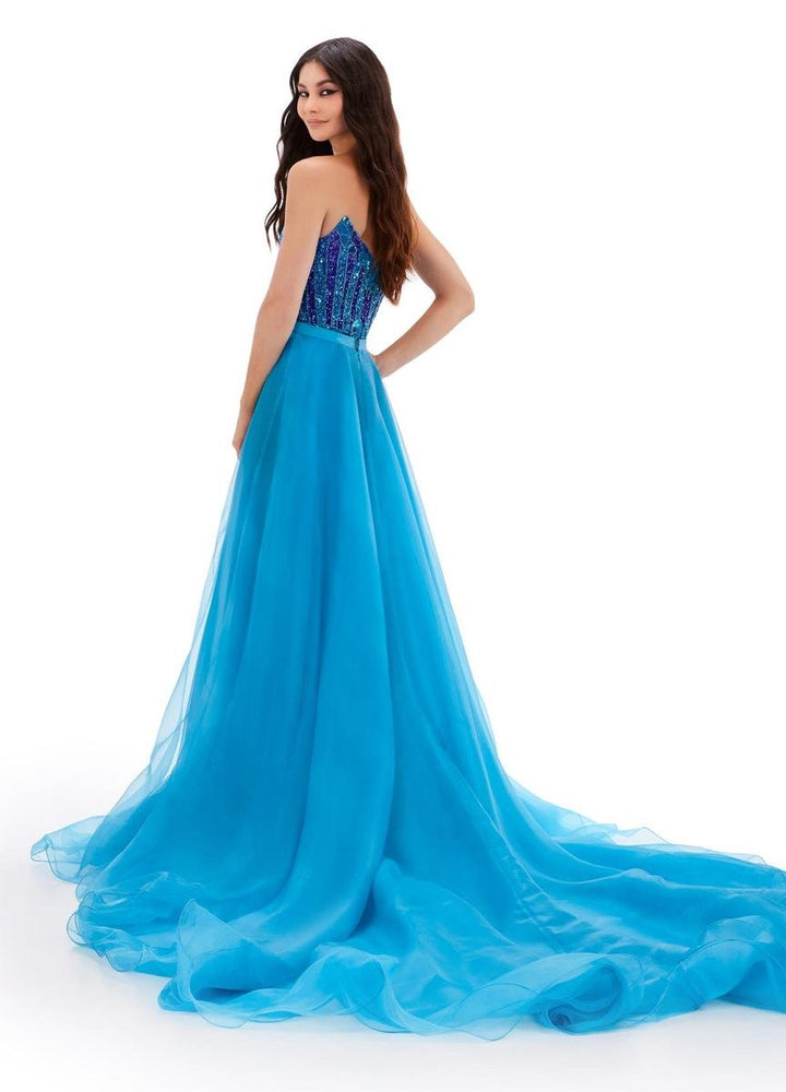 Ashley Lauren 1739 Turquoise Prom Dress