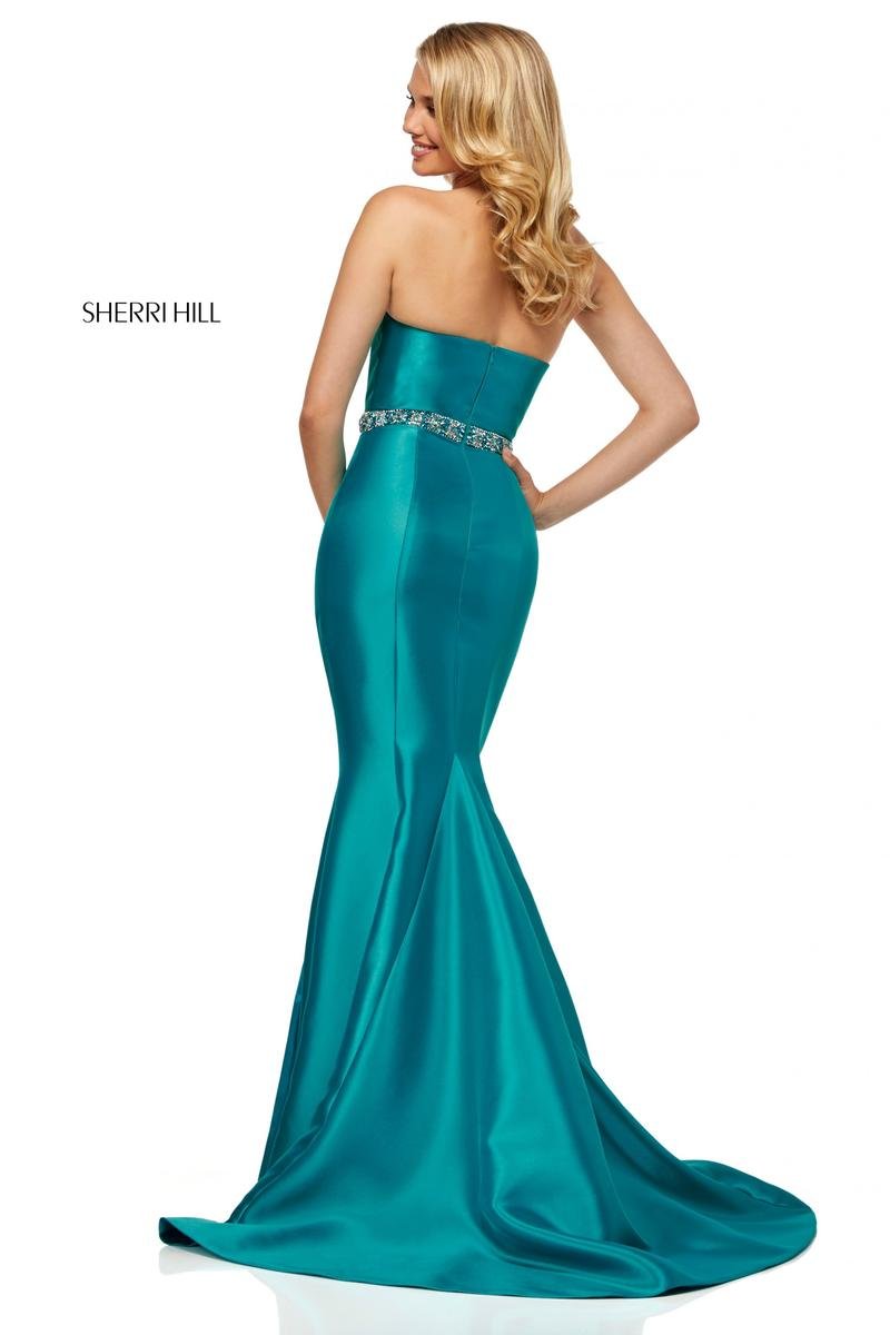 Sherri Hill 52541 Turquoise Prom Dress