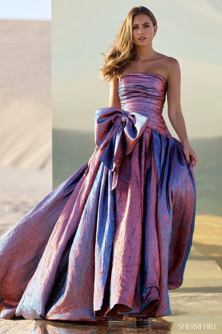 Sherri Hill 56850 — Turquoise/Coffee
