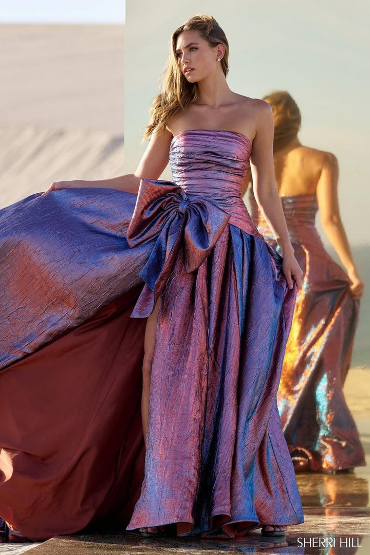Sherri Hill 56850 — Turquoise/Coffee