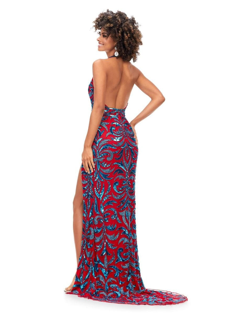 Ashley Lauren 11283 — Turquoise/Red