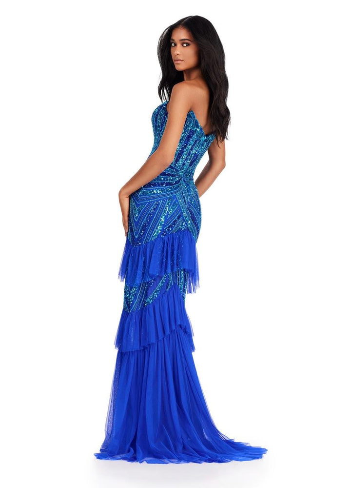 Ashley Lauren 11438 Turquoise Royal Prom Dress