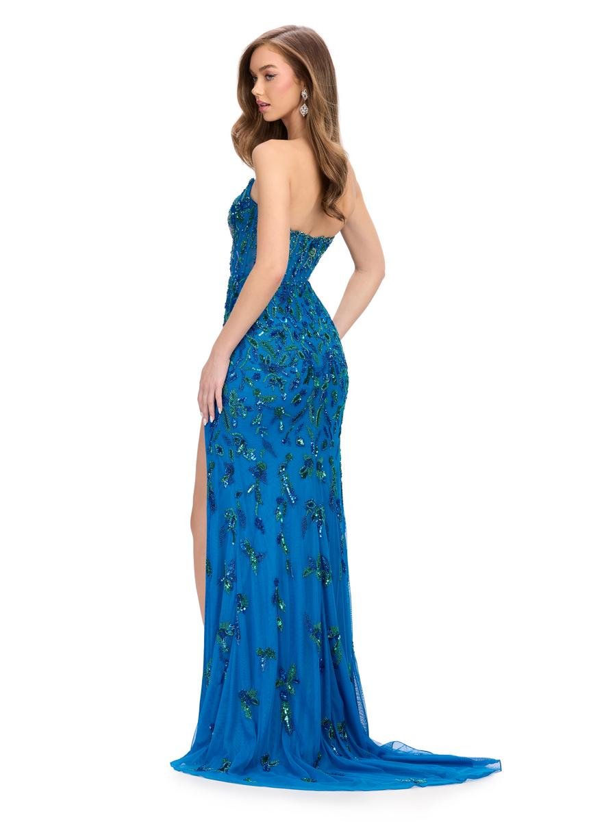 Ashley Lauren 11614 Turquoise Royal Prom Dress
