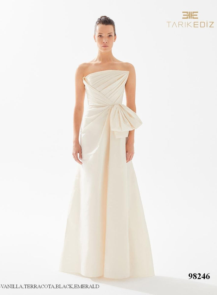 Tarik Ediz 98246 Vanilla Prom Dress