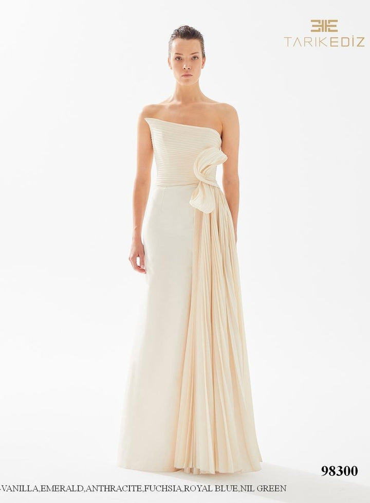 Tarik Ediz 98300 Vanilla Prom Dress