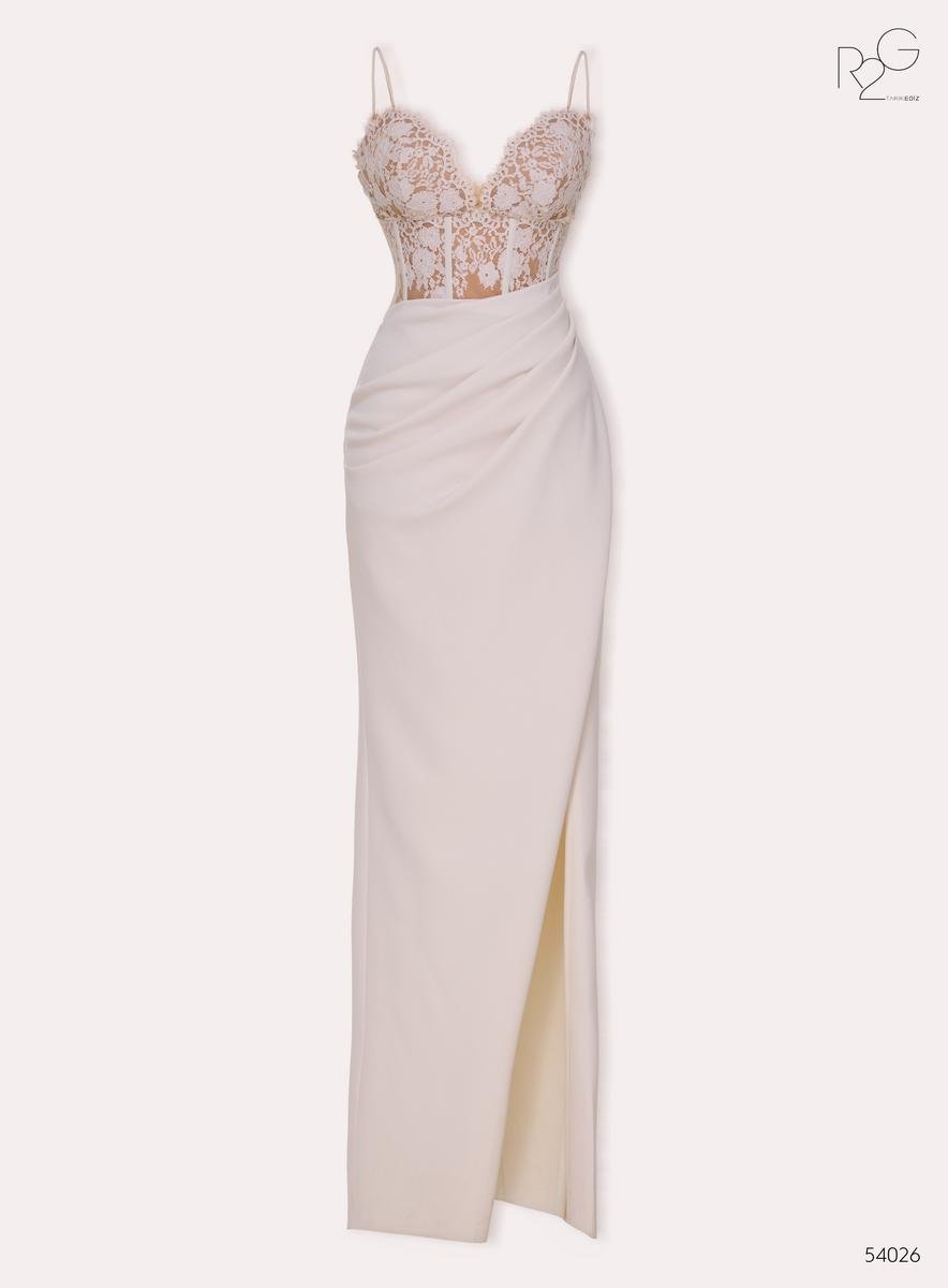 Tarik Ediz 54026 Vanilla Prom Dress