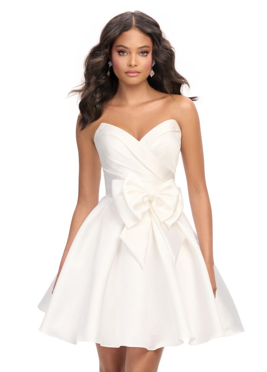 Ashley Lauren 4783 White Prom Dress