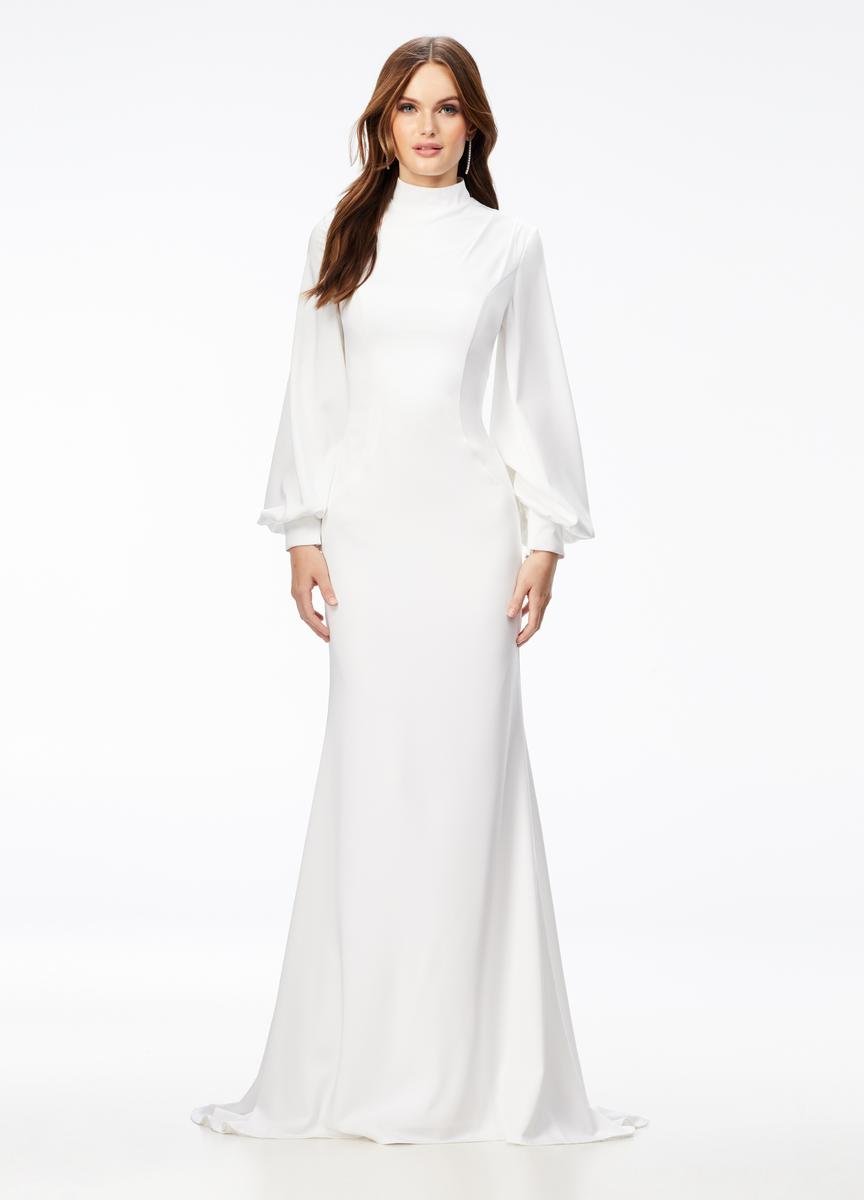 Ashley Lauren 11219 White Prom Dress