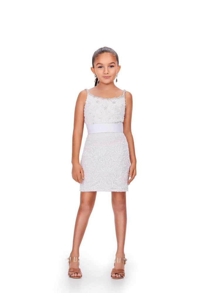 Ashley Lauren 8230 White Prom Dress