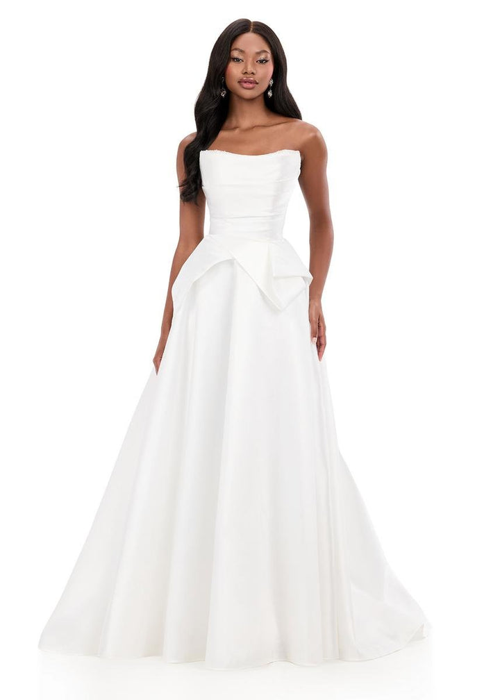 Ashley Lauren 12280 White Prom Dress