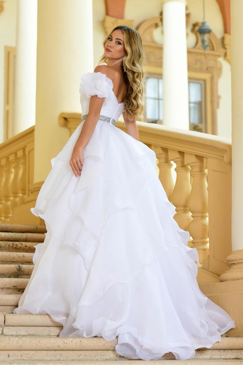 Ava Presley 28571 White Prom Dress