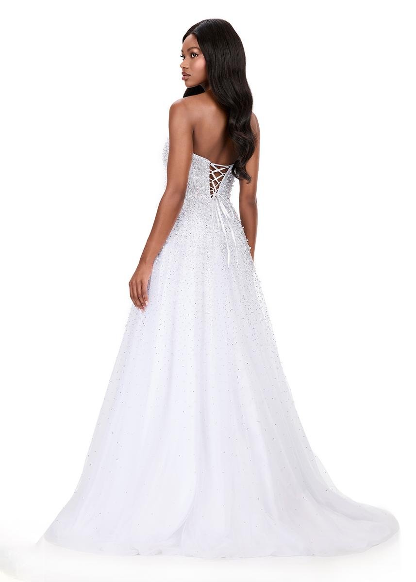 Ashley Lauren 12180 White Prom Dress