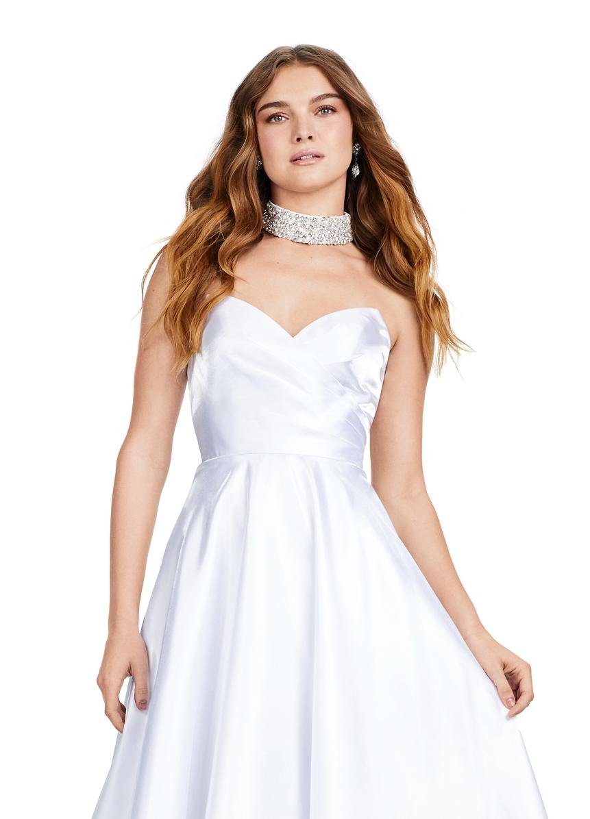 Ashley Lauren 11473 White Prom Dress