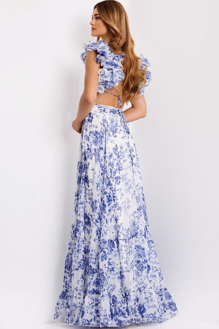 Jovani 49143 — White/Blue