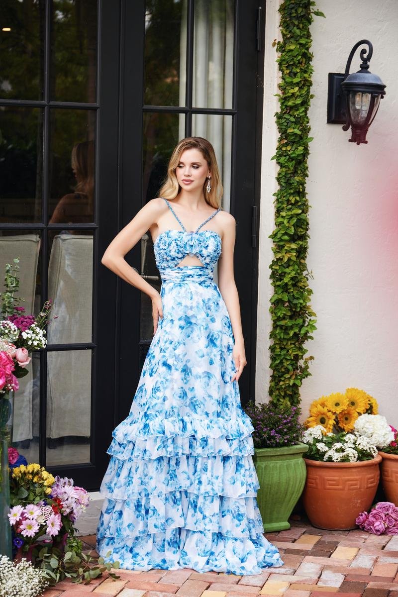 Ava Presley 40026 — White/ Light Blue