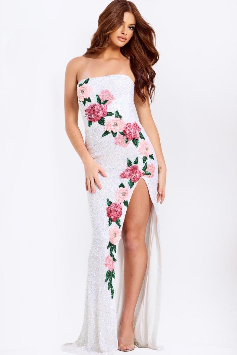 Jovani 46694 White Multi Prom Dress