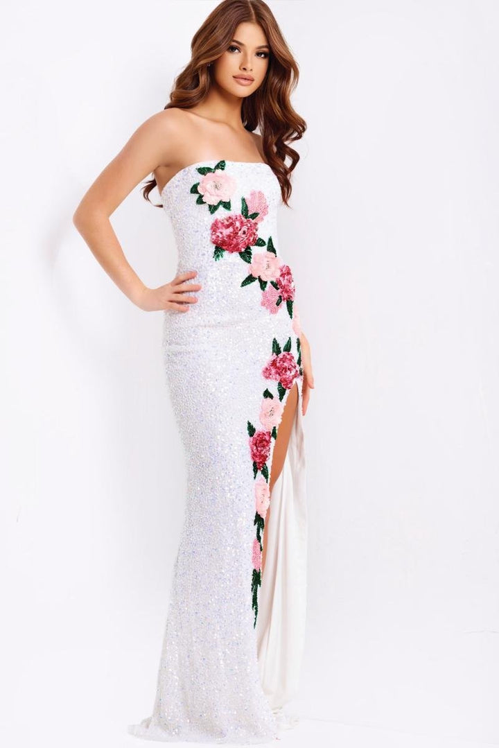 Jovani 46694 White Multi Prom Dress