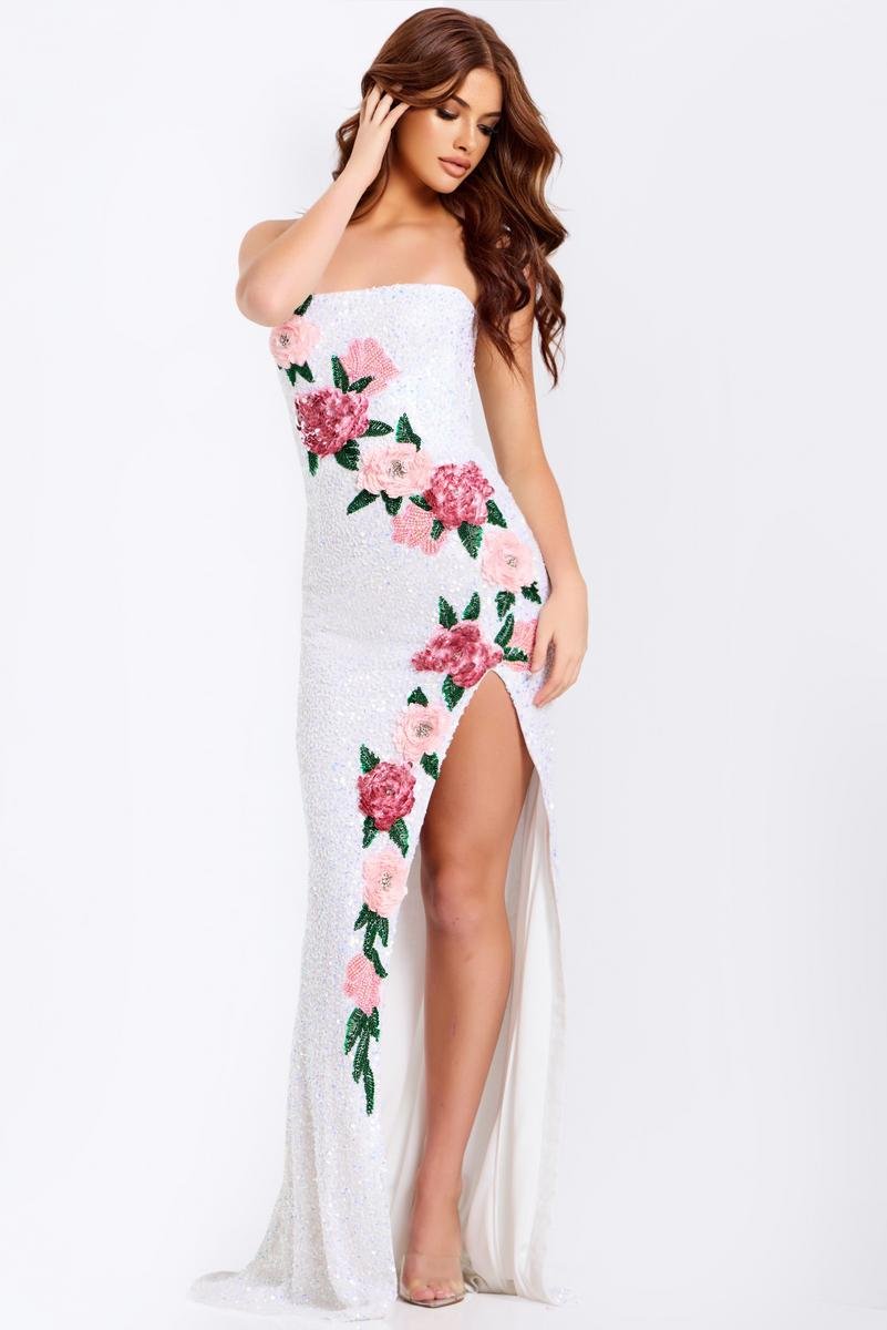 Jovani 46694 White Multi Prom Dress