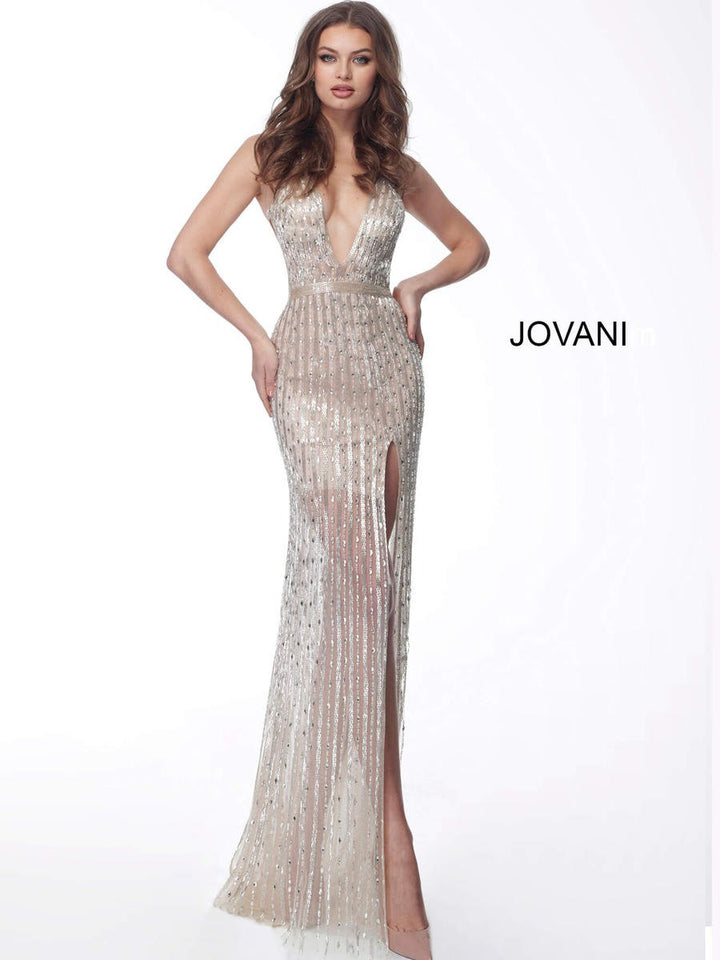 Jovani 62998 — White/Nude