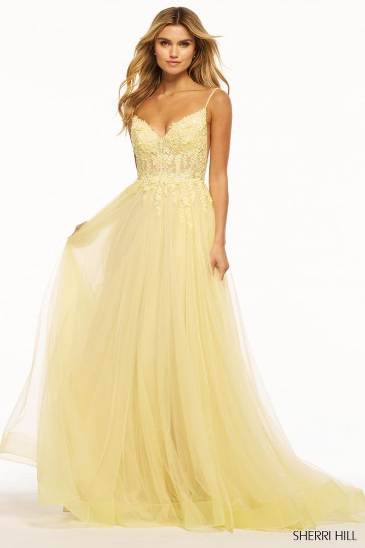 Sherri Hill 55998 — Yellow