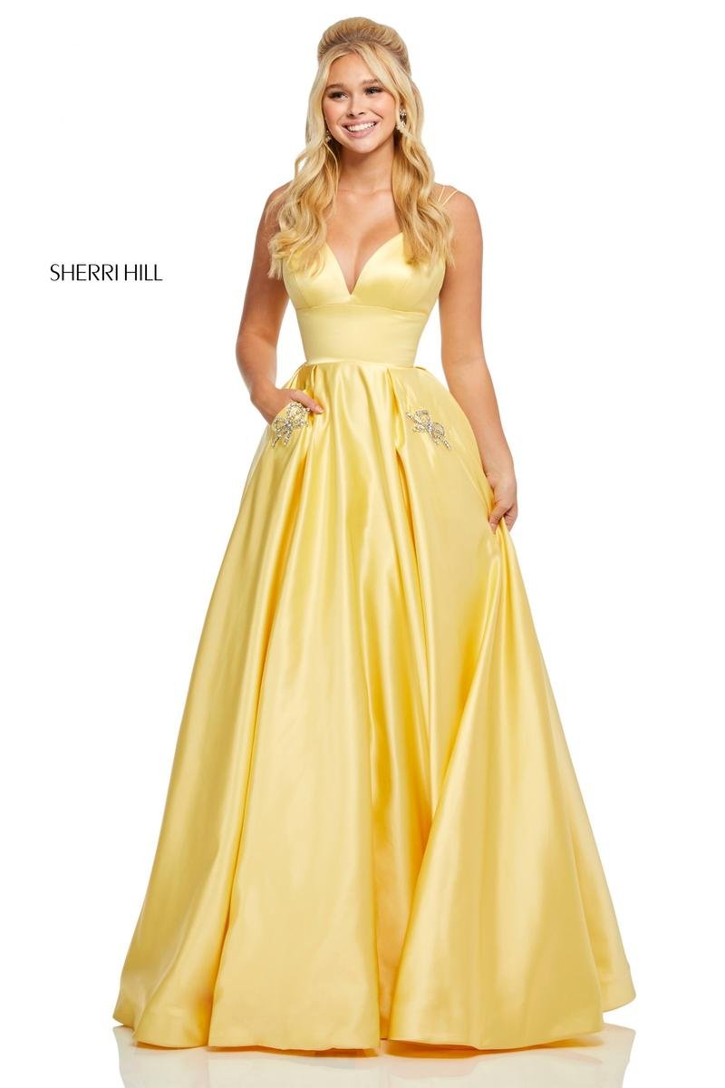 Sherri Hill 52629 Yellow Prom Dress