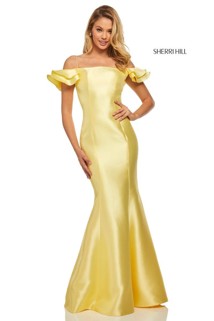 Sherri Hill 52467 Yellow Prom Dress
