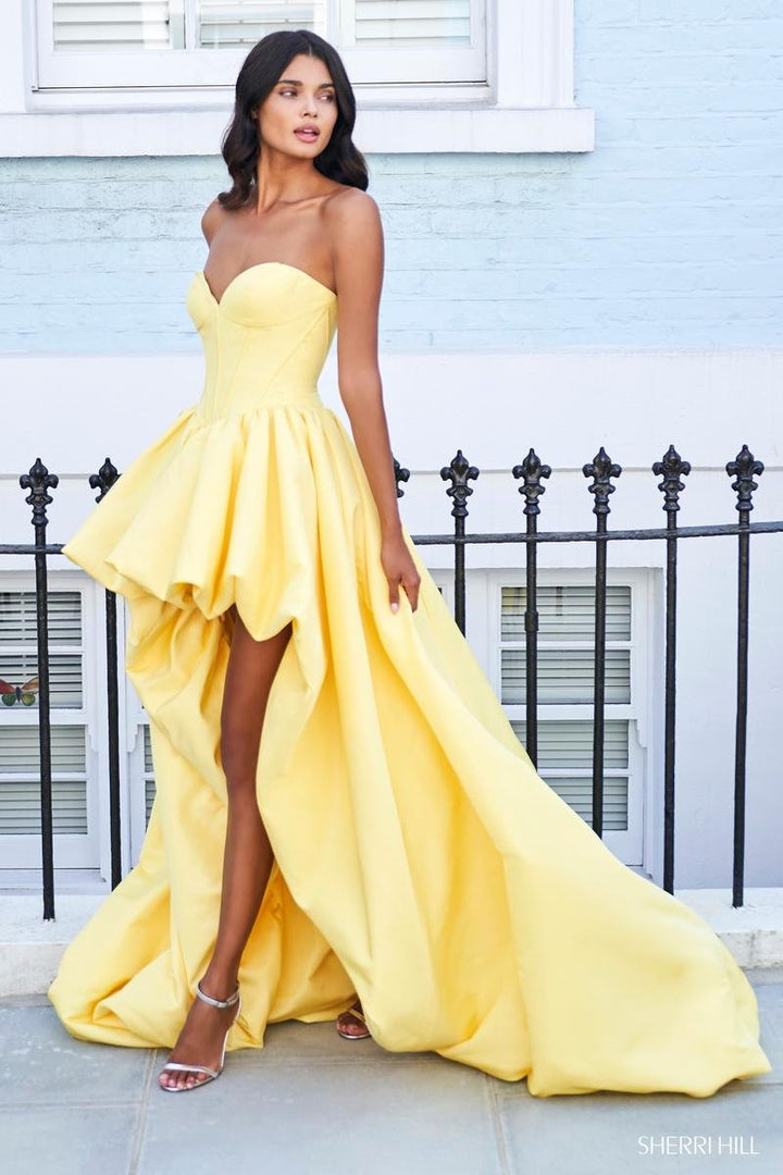 Sherri Hill 53719 Yellow Prom Dress
