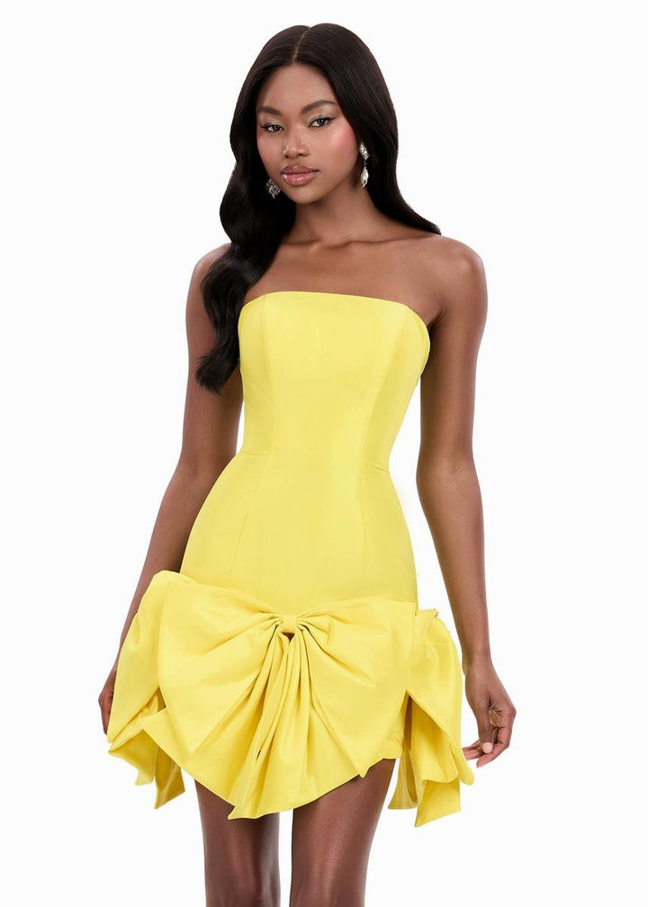 Ashley Lauren 4950 Yellow Prom Dress