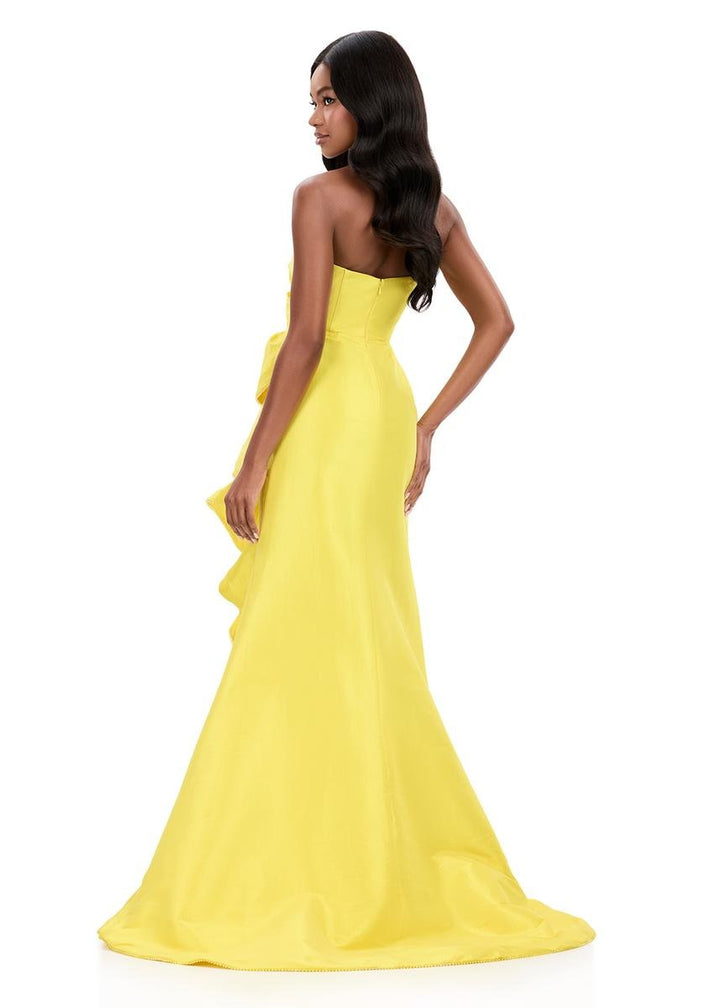 Ashley Lauren 12309 Yellow Prom Dress