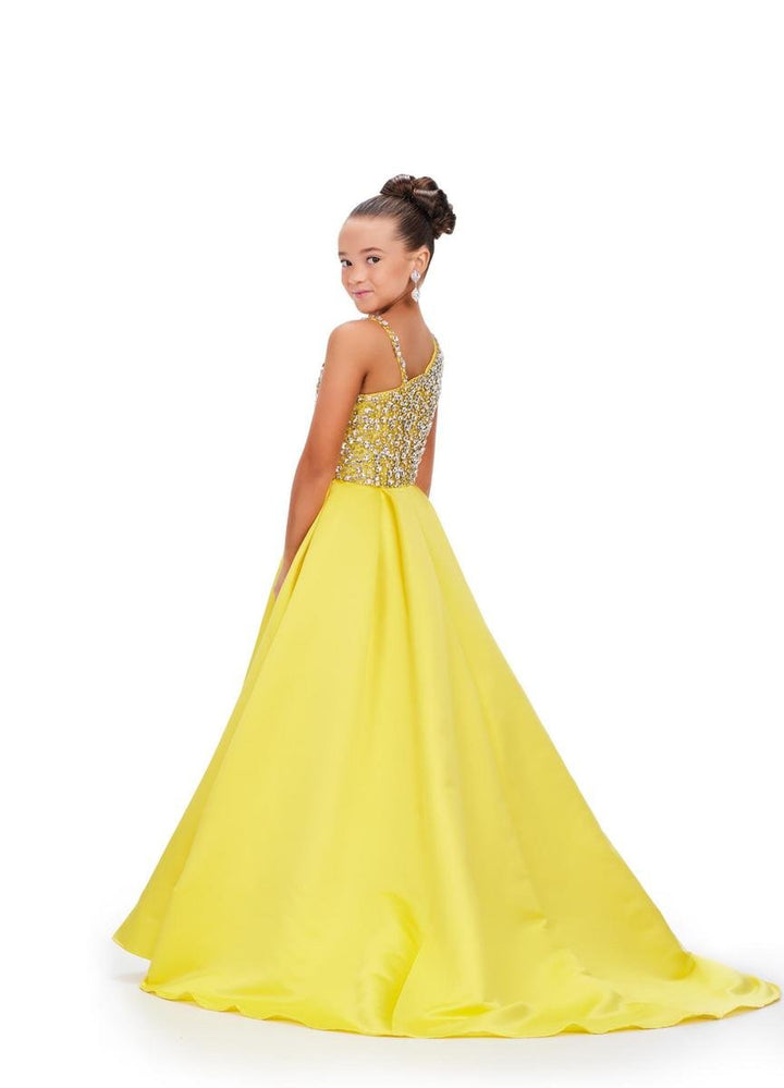 Ashley Lauren 8153 Yellow Prom Dress