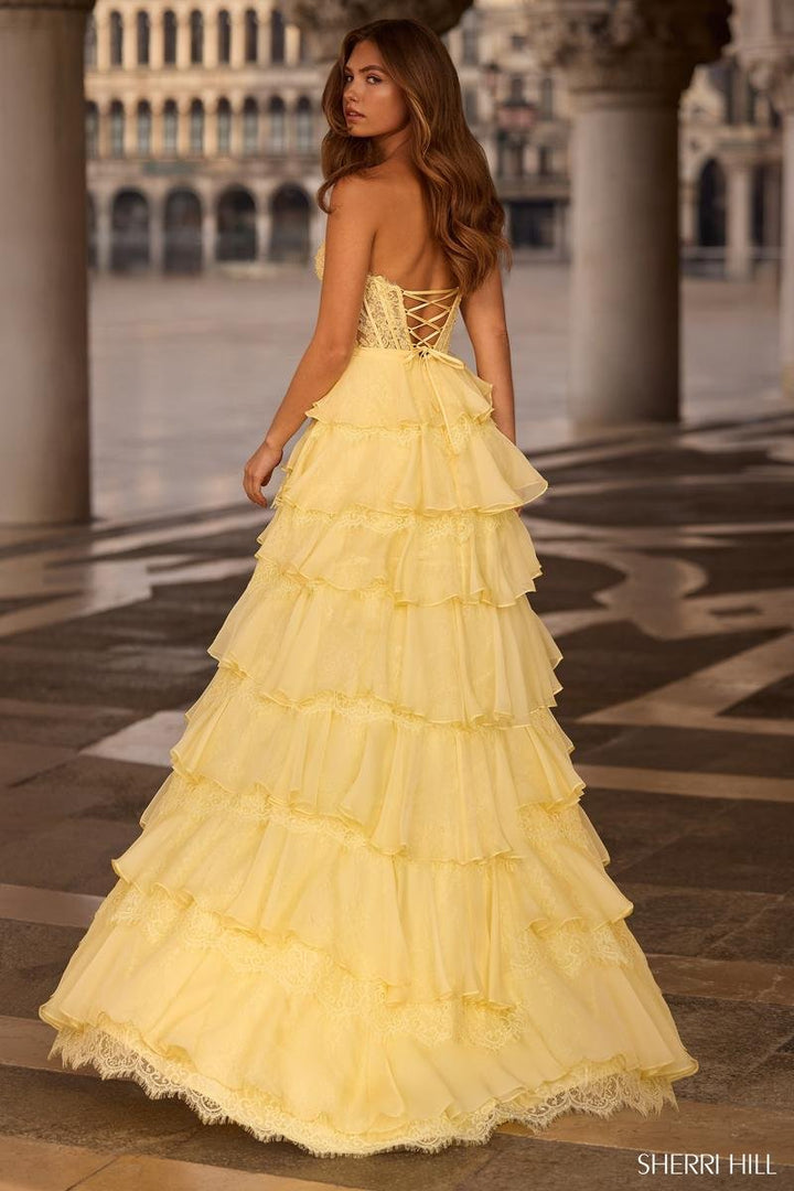 Sherri Hill 57479 Yellow Prom Dress