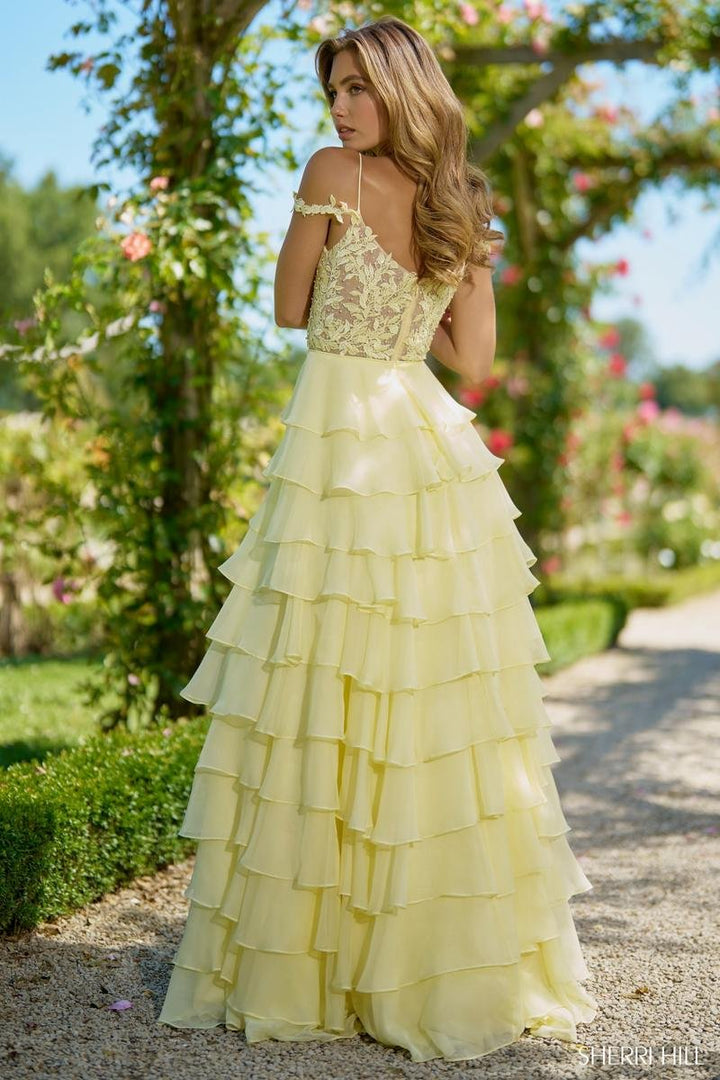 Sherri Hill 56868 Yellow Prom Dress