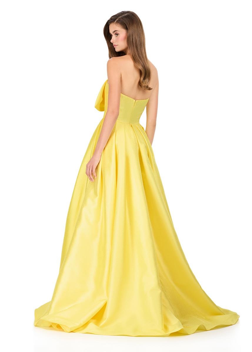 Ashley Lauren 11609 Yellow Prom Dress