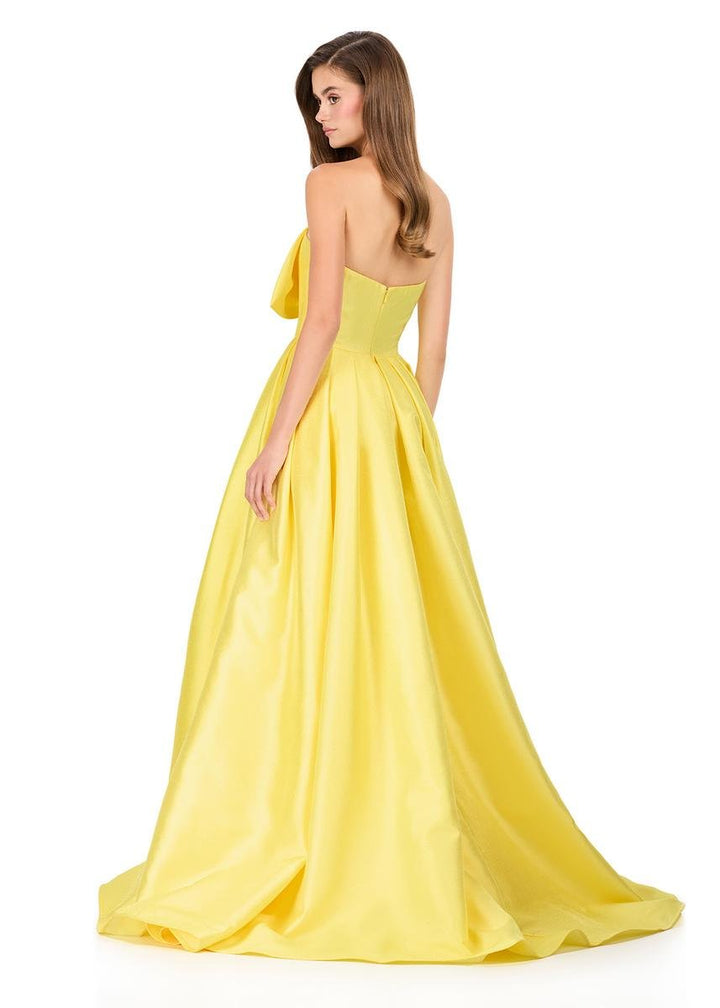 Ashley Lauren 11609 Yellow Prom Dress
