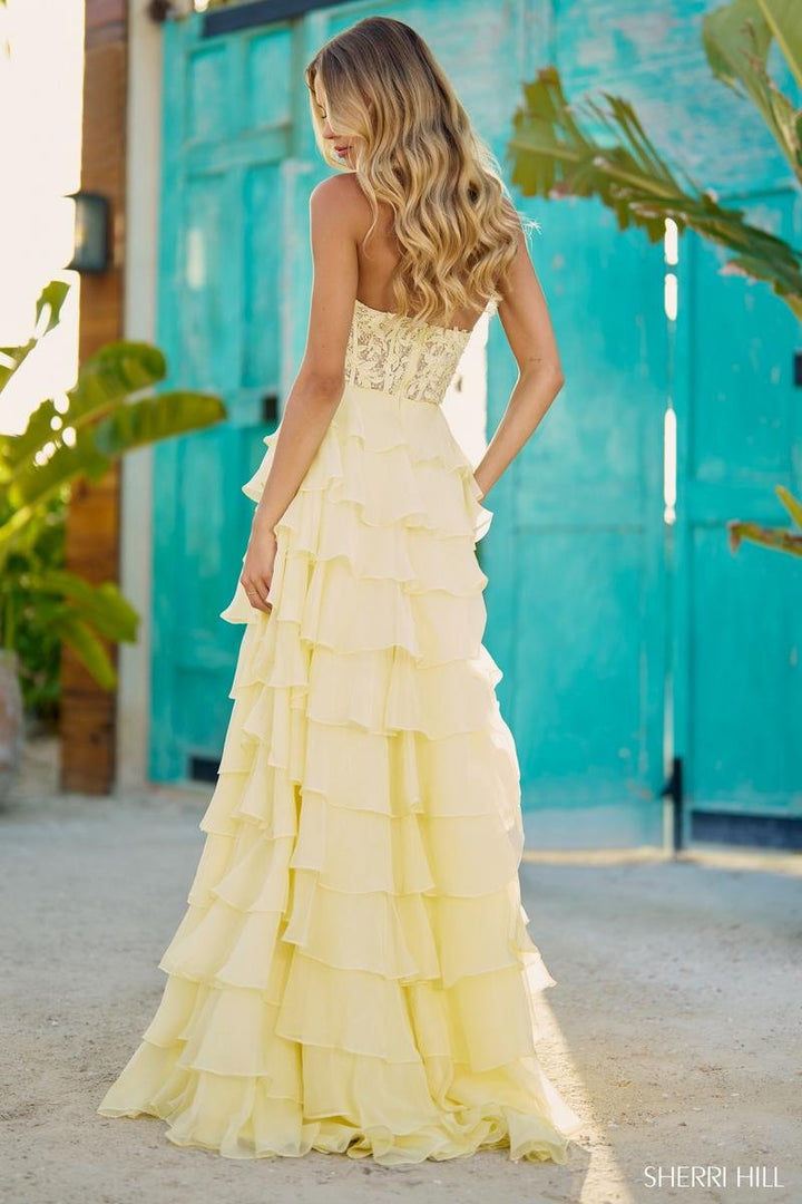 Sherri Hill 56083 Yellow Prom Dress