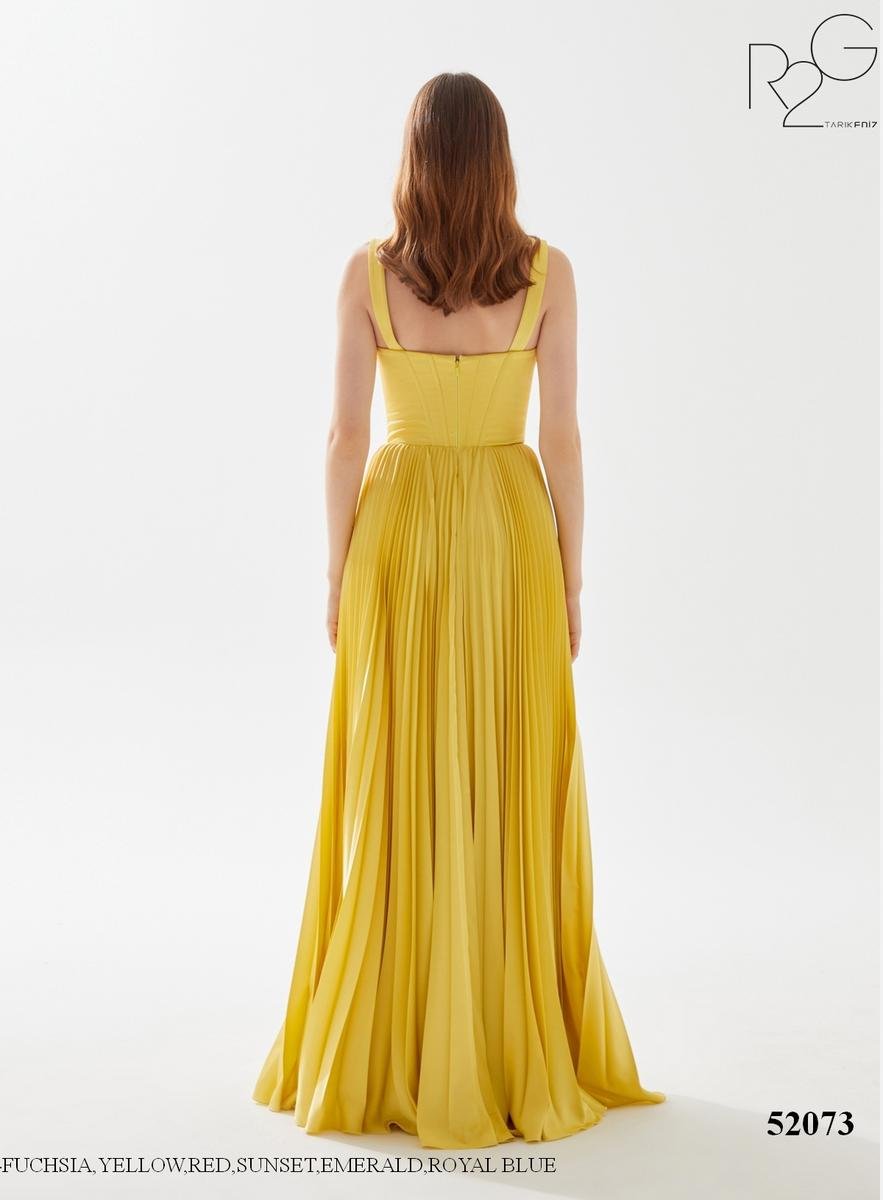 Tarik Ediz 52073 Yellow Prom Dress