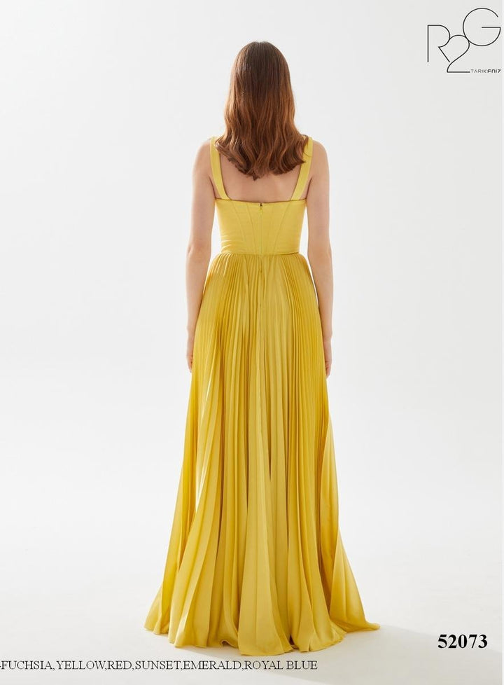 Tarik Ediz 52073 Yellow Prom Dress