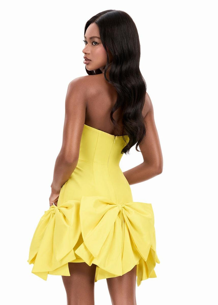 Ashley Lauren 4950 Yellow Prom Dress