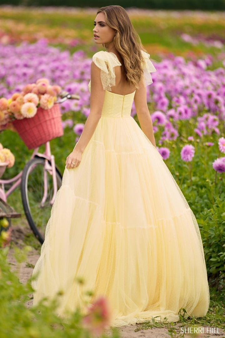 Sherri Hill 56126 Yellow Prom Dress