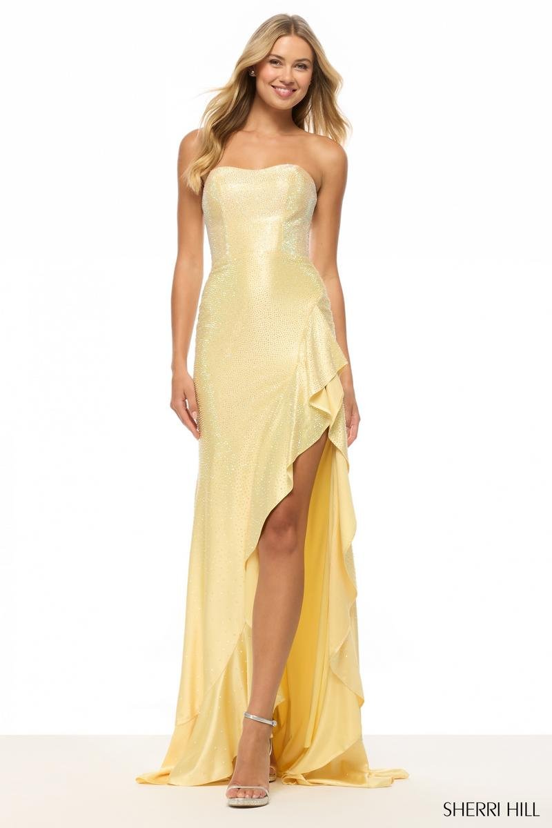 Sherri Hill 57675 Yellow Prom Dress