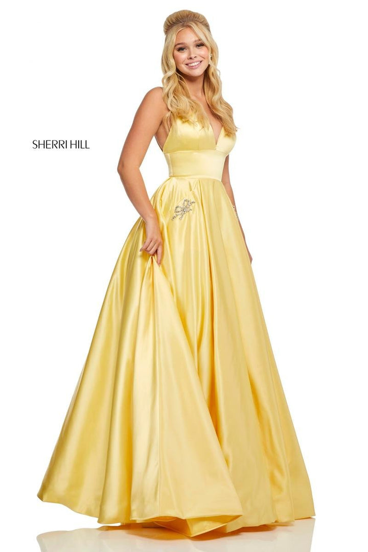 Sherri Hill 52629 Yellow Prom Dress