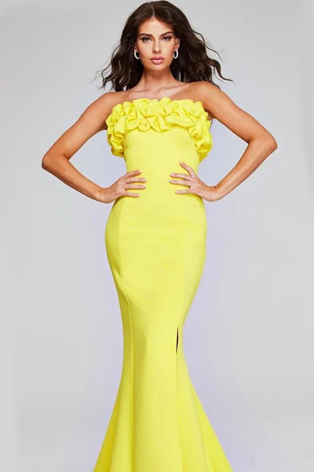 Jovani 38922 Yellow Prom Dress